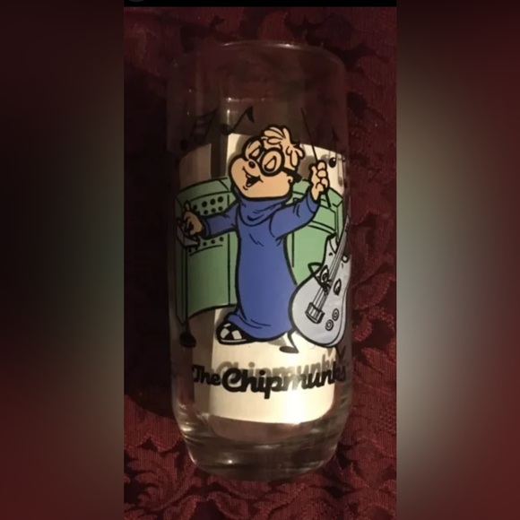 1985 SIMON  Alvin and the Chipmunks Collectors Glass  Bagdasarian Productions - Picture 2 of 4
